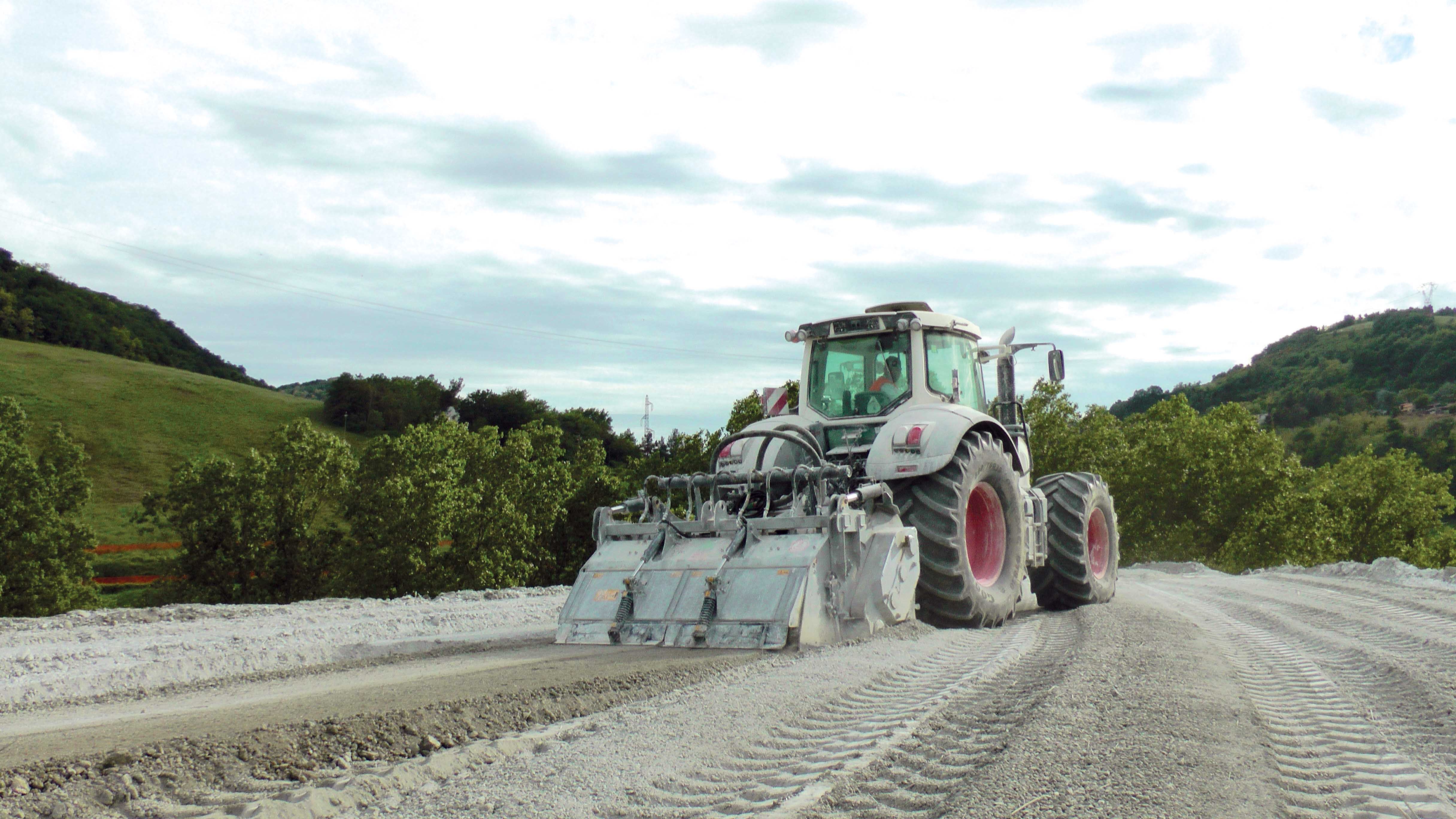 FAE unit behind a conventional tractor 