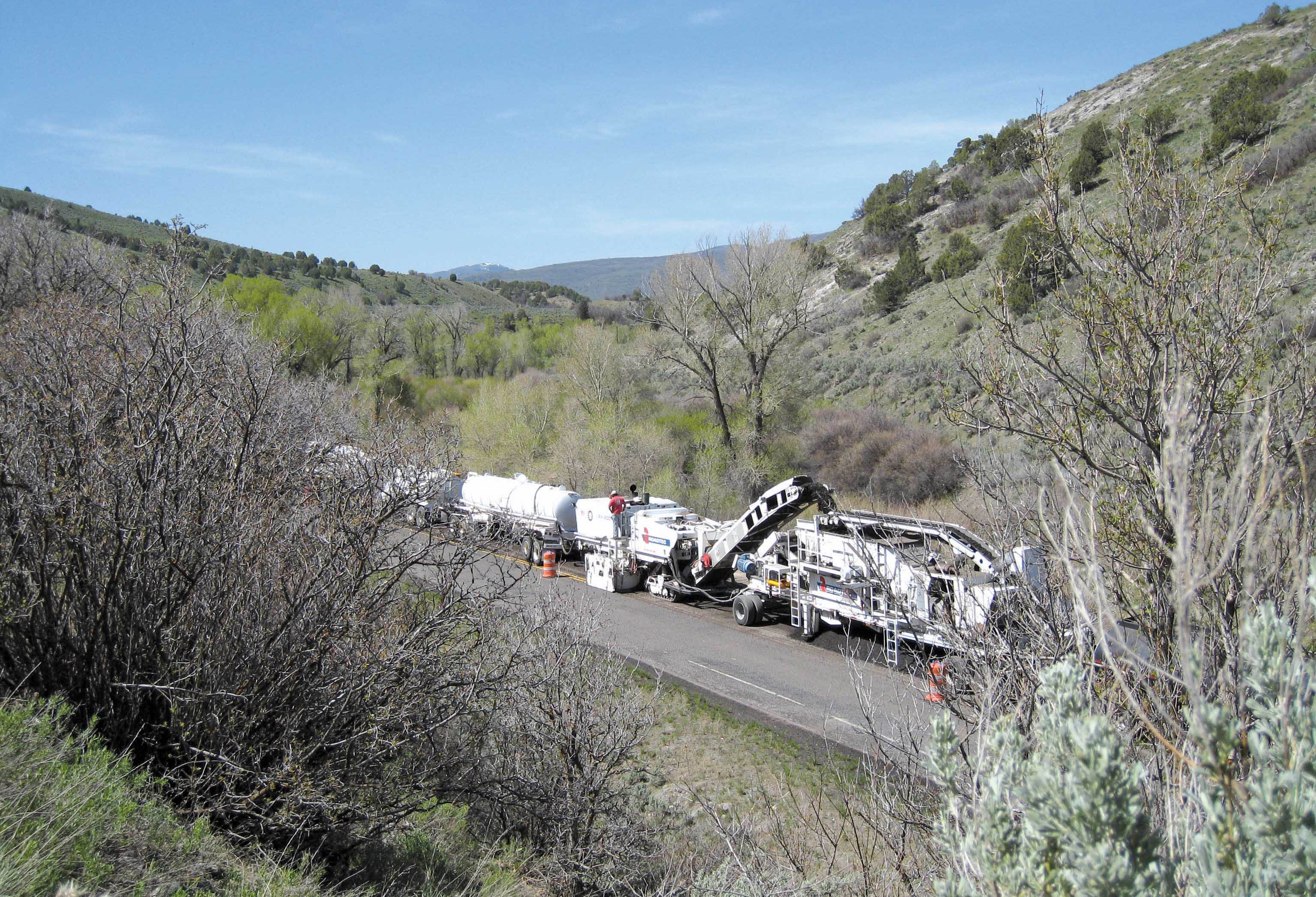 rehabilitation work on the rural route 