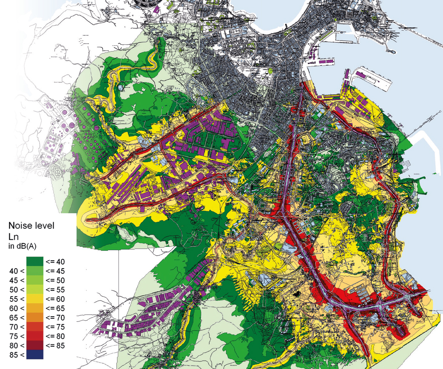 mapping a road noise