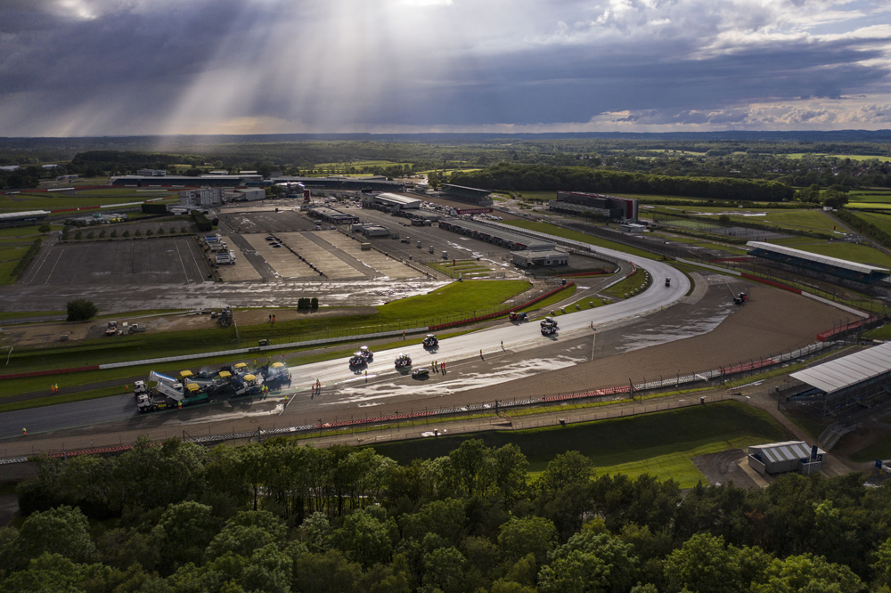 The famous Silverstone F1 racetrack