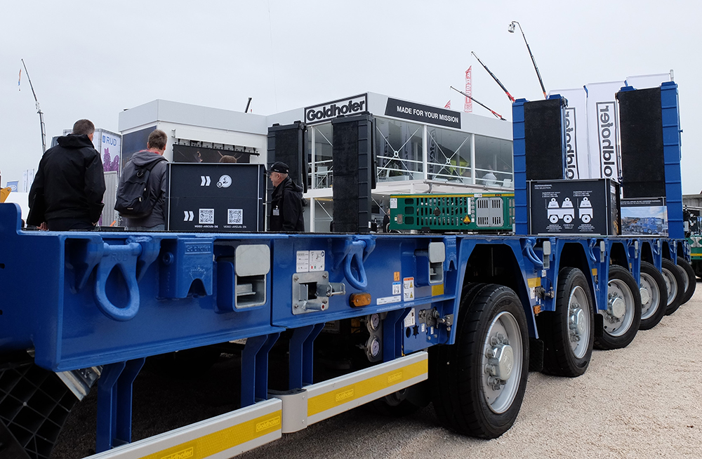 Key to Goldhofer’s new trailer designs is its new tyre 