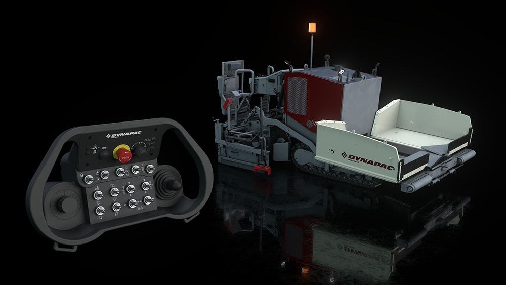 A remote control option is available for Dynapac’s compact paver