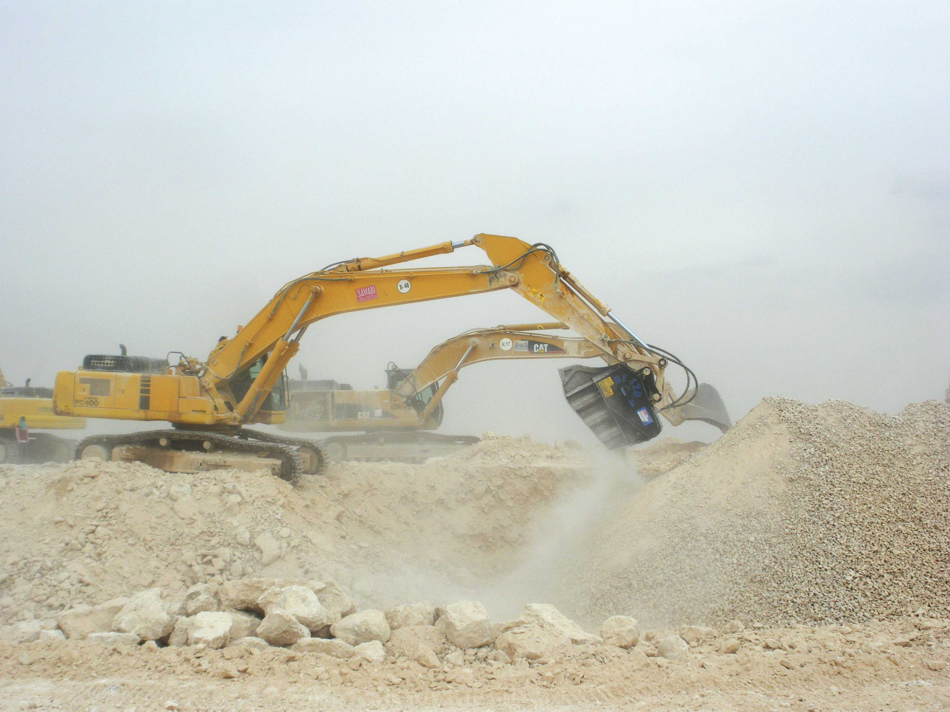 MB crusher buckets at work