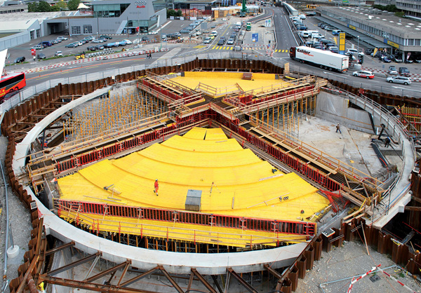 Underground roundabout construction