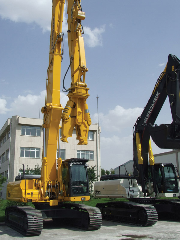 hidromek demolition excavator