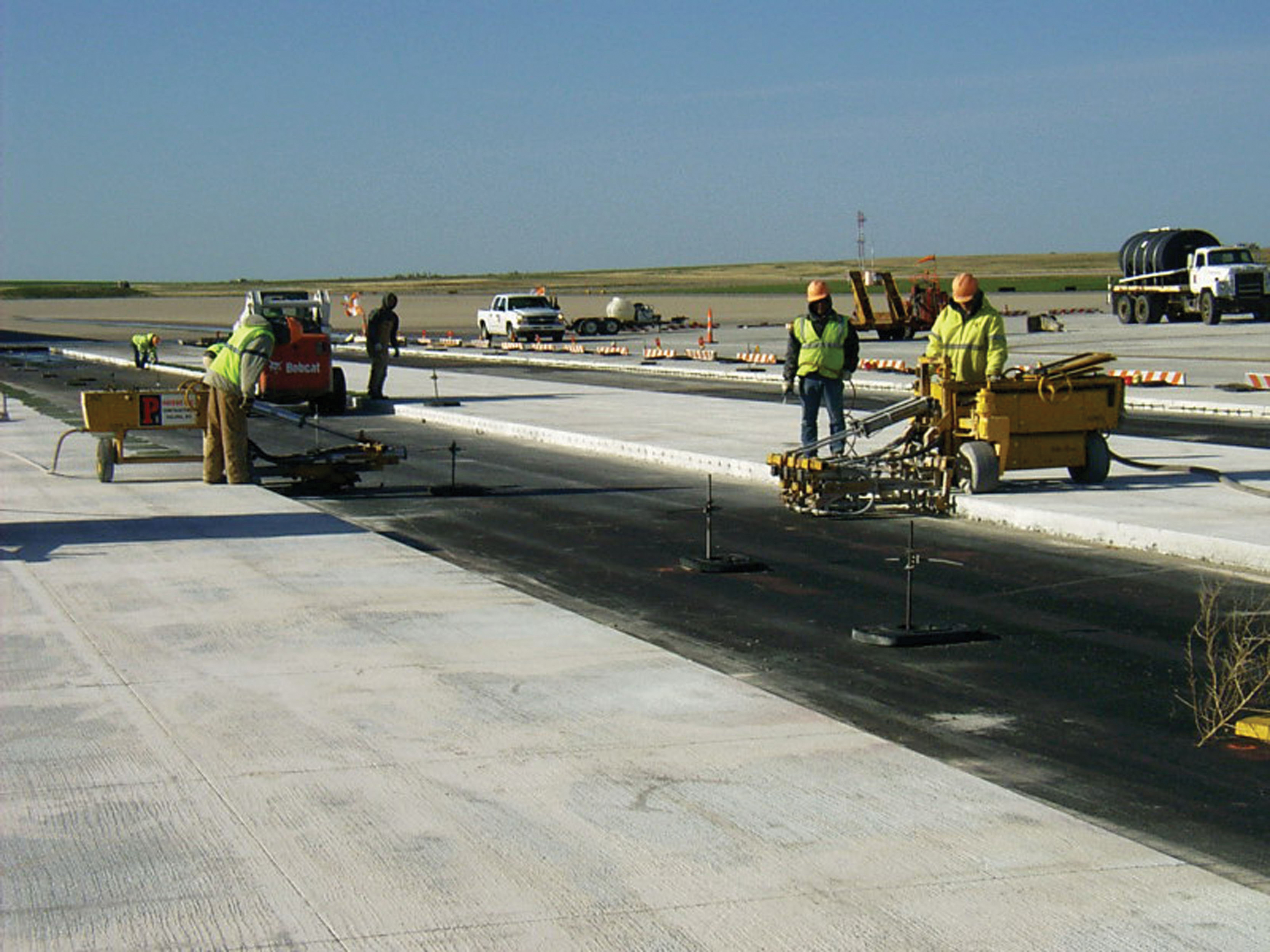 Contractor pavers on the tight schedule