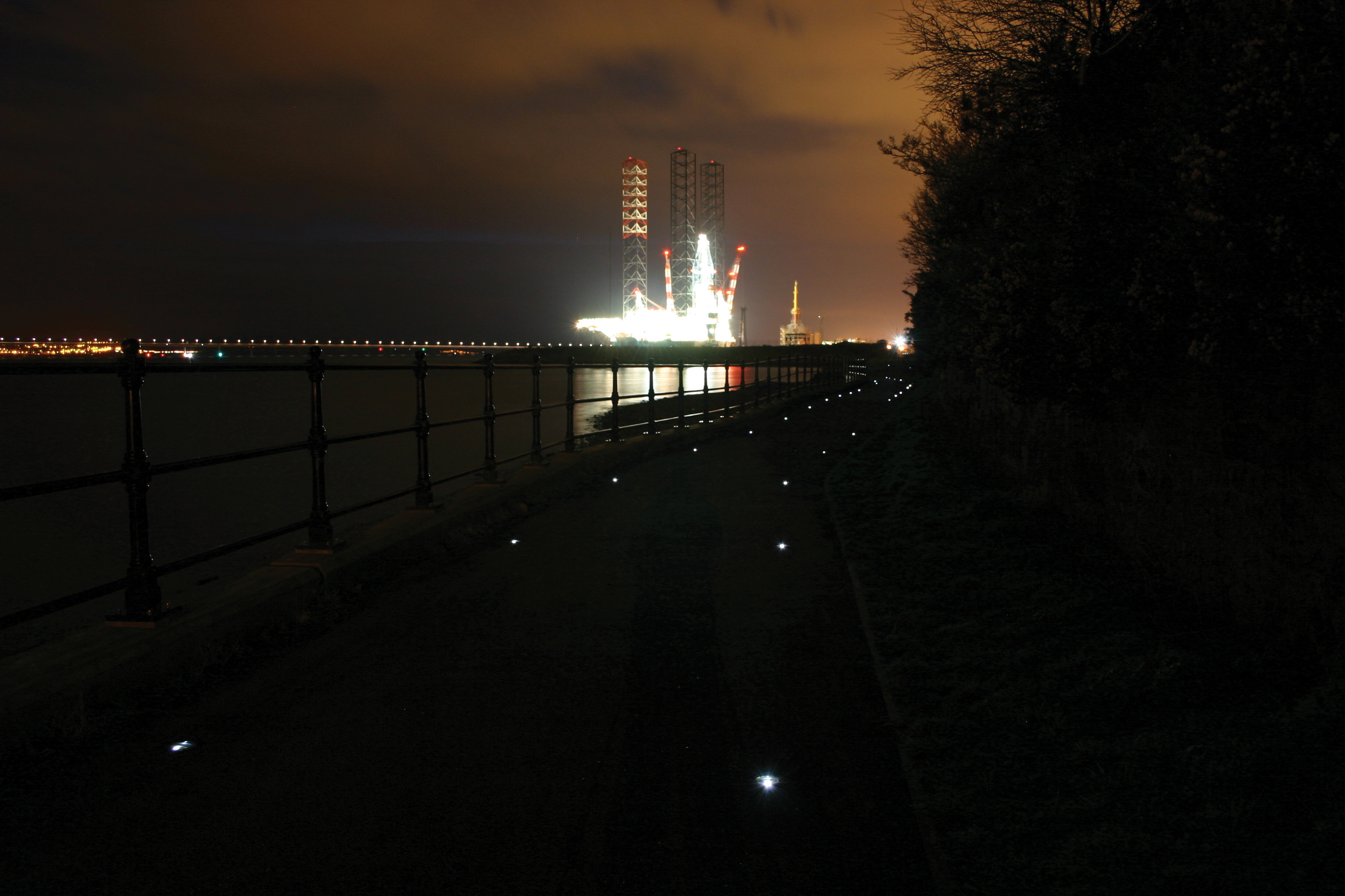 Part of the Dundee Greenways cycle network featuring Astucia SolarLite road studs