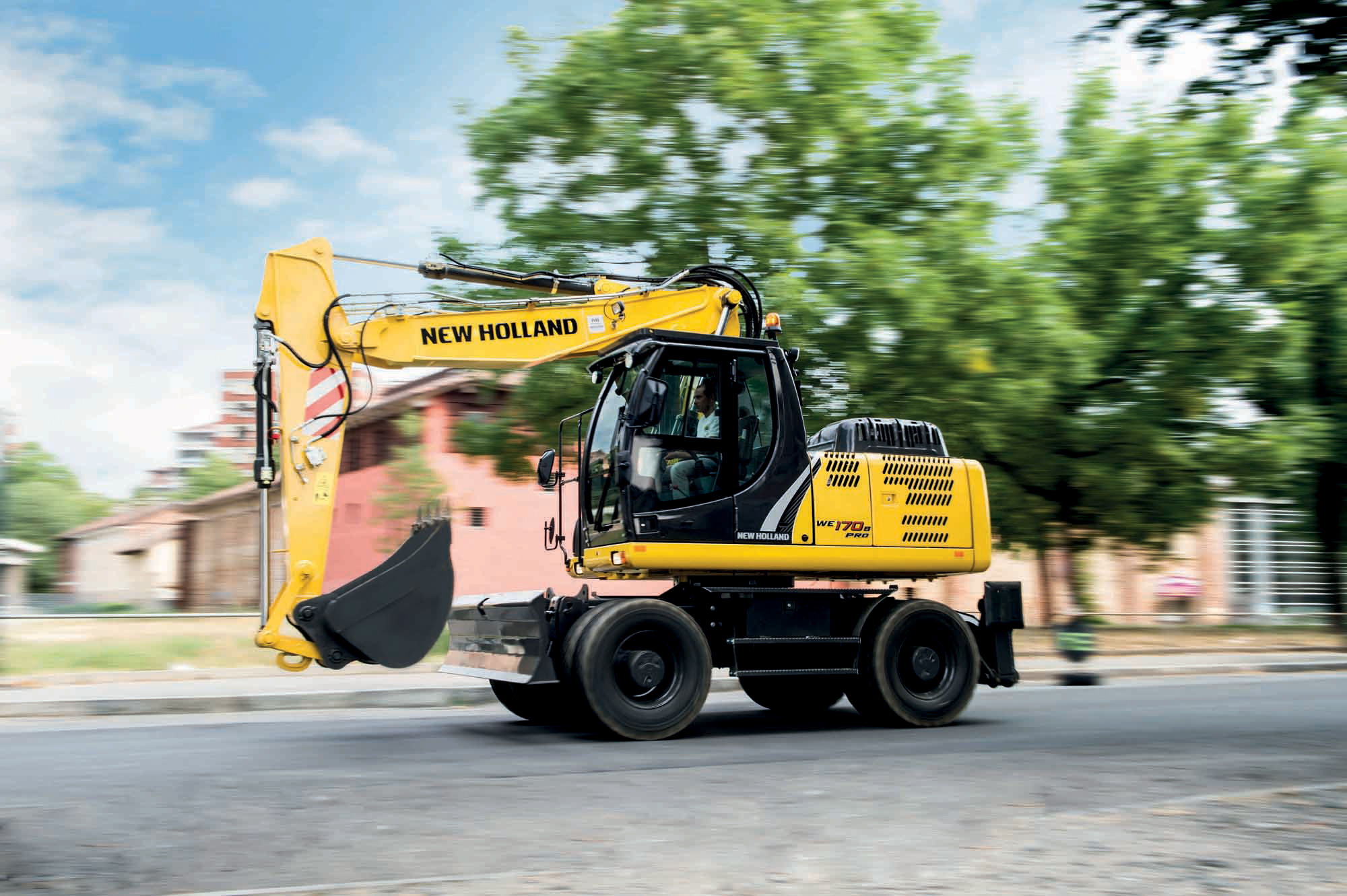 New Holland's B Series wheeled excavator