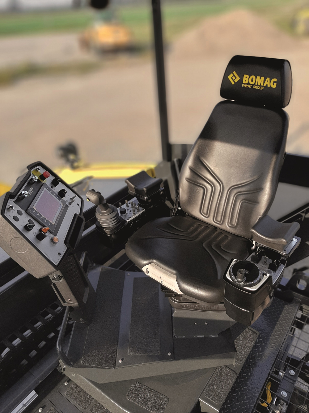 Controls are mounted in the seat armrests for easier operation