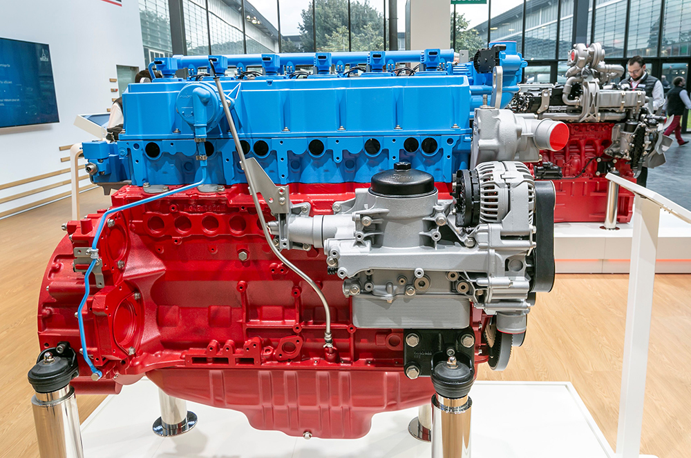 The Deutz TCG 7.8 engine can run on hydrogen as fuel
