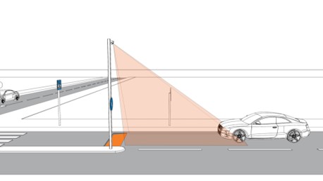 When radar detects a speeding vehicle approaching the Actibump, the system’s hatch lowers a few centimetres into the road surface, creating an indentation which in turn creates a ‘bump’ for the passing driver - a reminder to slow down