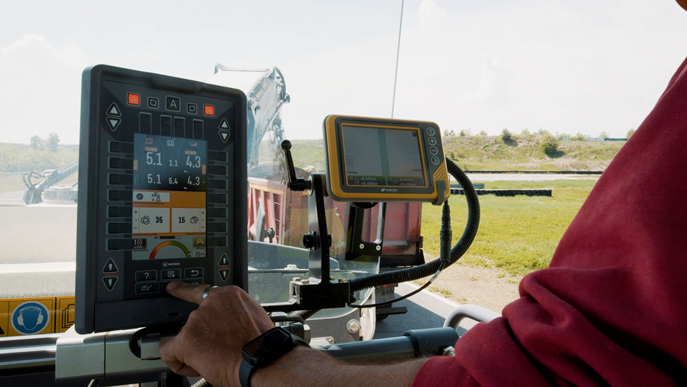 Controls in the machine cabs allowed the crew to follow the design with precision