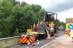 One of Amey’s roadworks vehicles are driven into every four months or so