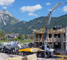 Liebherr truck-mounted concrete pump 