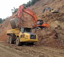 Volvo ADT and Doosan excavator 