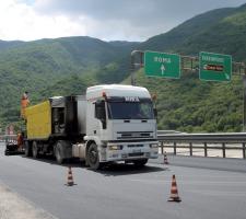 lorry driving on highway in Italy