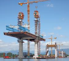 cable-stayed bridge over the Fraser River