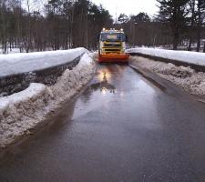 Snow Plough clearing snow and ice