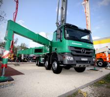 Putzmeister 42-5 truck-mounted pump, live at INTERMAT 2012