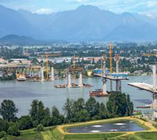 cable-stayed bridge over the Fraser River 