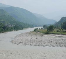 A general view of the arun River Bridge site from upstream