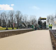 Vogele super 1303-3i paver being used on roadways