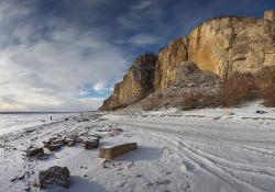 Emergent Russian Roads 3km Bridge River Lena