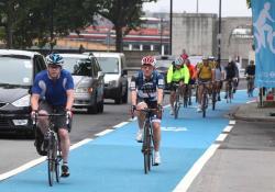 Coloured cycle lanes 