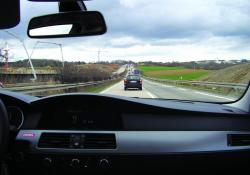 view from inside of the car 