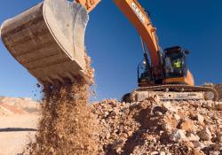 Case excavator features comfort cab