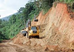 Volvo excavator and ADT