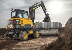 Volvo’s EW60E wheeled excavator