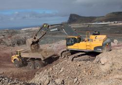 Volvo CE machines on the remote island of St Helena