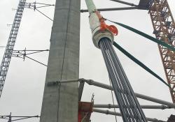 Steel strands inside the stay pipe