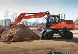 Doosan DX190W-5 Stage IV compliant wheeled excavator 