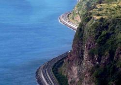 coastal highway in island of Reunion 