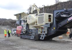 Metso Lokotrack LT120(TM) mobile jaw crusher plant at Northfield Quarry2.jpg