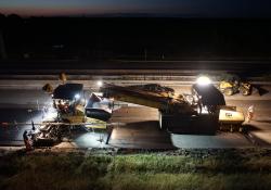 Gunter Papenburg on the A14 near Leipzig - 70,000tonnes of asphalt during a 24-hour operation.JPG