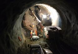 Iceland’s longest tunnel, the Norðfjarðargöng tunnel 