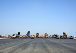 Beijing airport Evotherm Echelon paving