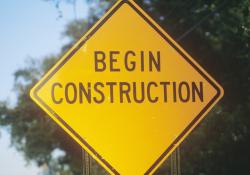 HMS construction sign