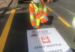 WJ puts finishing touches on temporary markings at London’s Nightingale Hospital