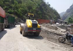 Road widening work in Nepal (photo: Ram Krishna Wagle, World Highways correspondent)