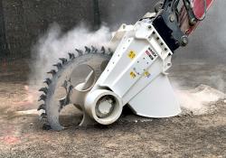 Simex now offers a powerful wheel saw attachment for excavators