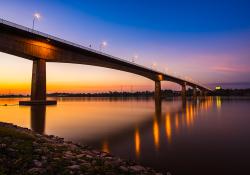 International links between Lao PDR and its neighbours, such as the bridge spanning the Mekong River and connecting with Thailand, are crucial for transport © Songdech Kothmongkol | Dreamstime.com