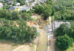 The Swistbach Bridge in Heimerzheim, Germany, was destroyed by floods in July 2021 (image courtesy Heitkamp BauHolding)