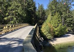 Wooden bridges are common in Europe and North America and many have lasted for decades with regular maintenance ensuring longevity (image David Arminas/World Highways - Pender Island, British Columbia, Canada) 