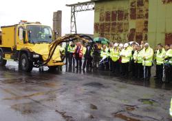 Visitors from highways authorities and contractors at the Wiltshire demonstration