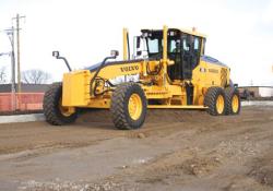 Volvo grader with twin seat cab