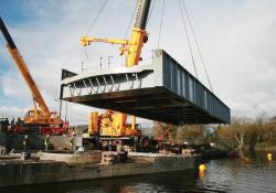 Portumna Bridge during refurbishment